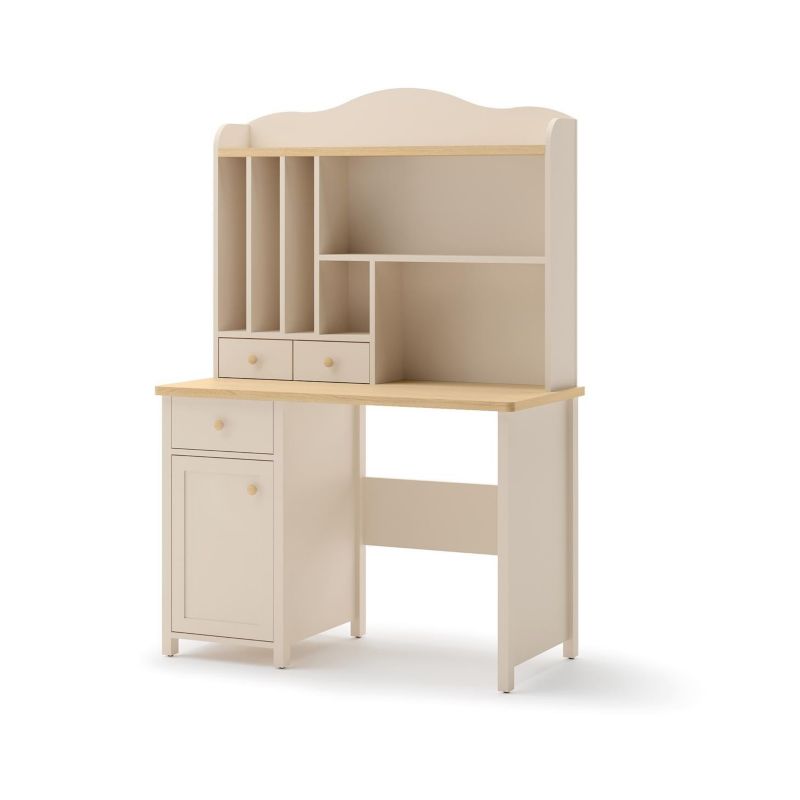 Biurko Bettso Story z nadstawką i szufladą do pokoju dziecięcego beż piaskowy 1szt.