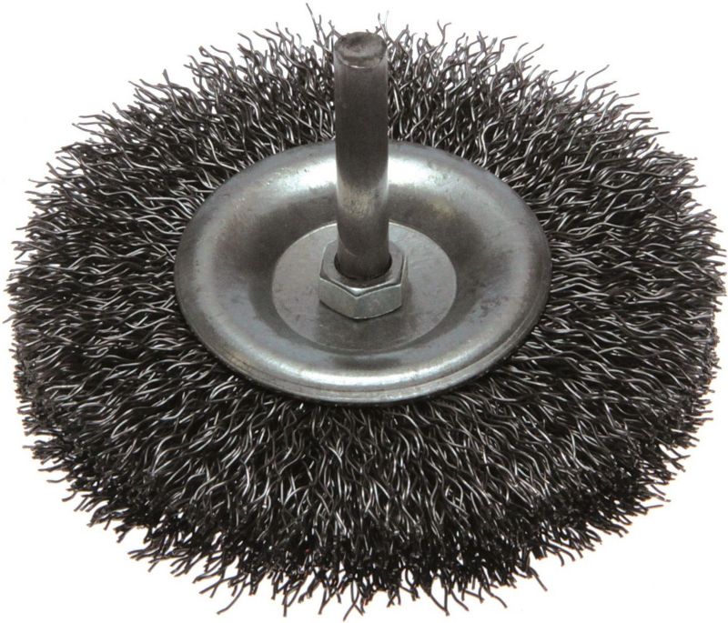 Szczotka tarczowa Most z trzpieniem 6 mm drut kwasoodporny (KO) śr. 80 mm