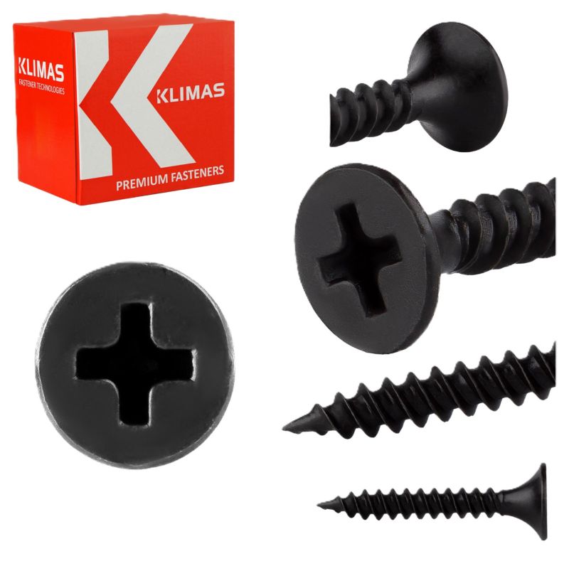 Wkręty do płyt GK Klimas KSGM do metalu fosfatowane 3,5x25 mm 1000szt