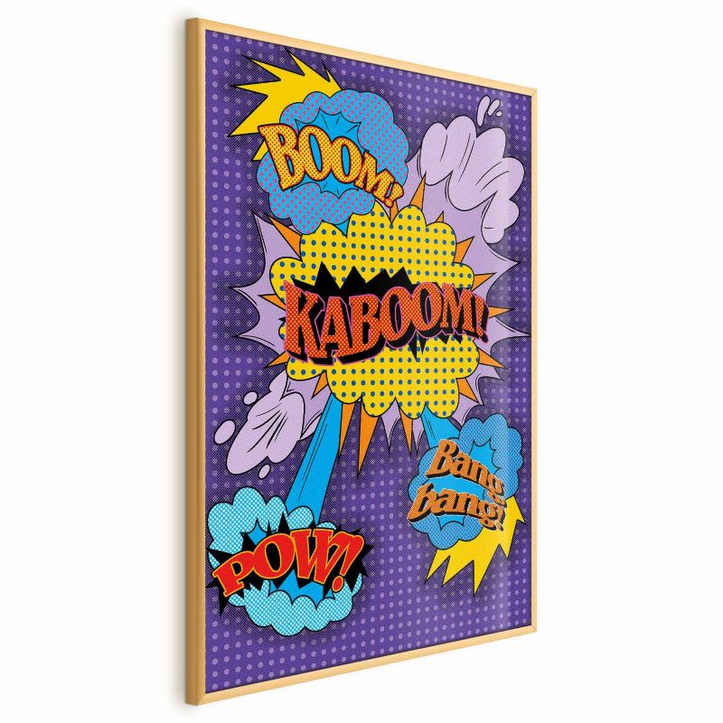 Plakat Artgeist Kaboom 21x30 cm z ramą złotą 1 szt