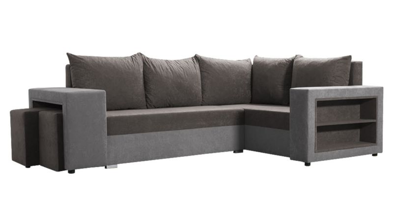 Narożnik rozkładany MIRJAN 24 Milano prawy jasny szary + szary 1 szt.