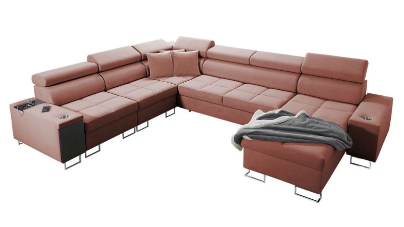 Narożnik z barkiem MIRJAN 24 Morena VIII prawy róż indyjski 1 szt.