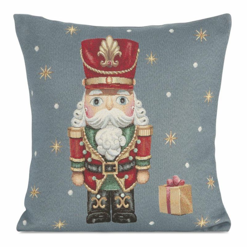 Poszewka 6081 Eurofirany Świąteczna na poduszkę 45x45 cm Dziadek do Orzechów 1 szt.