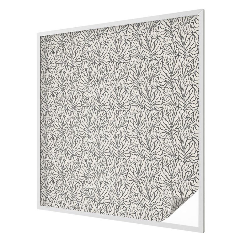 Folia Na Okno Wallfluent 100x100 cm Chroni Prywatność i Zapewnia Dyskrecję Roślinny wzór klasyczna symetria 1 rol.