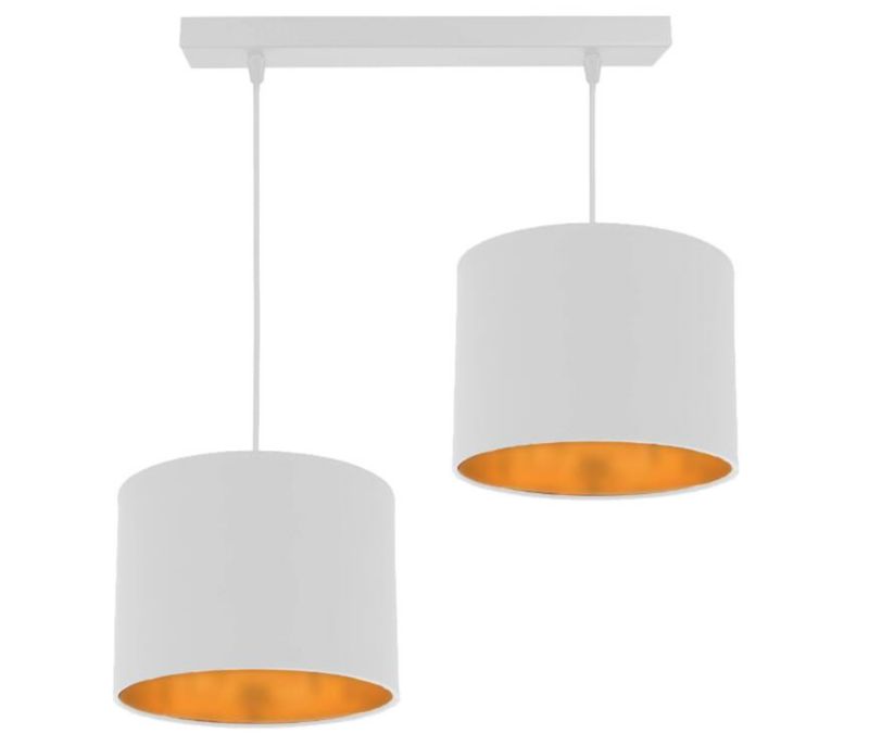 Lampa sufitowa Candellux Atlanta biało-złota wym: 95 x 54 x 20 cm 2xE27 x 40W 1 szt.