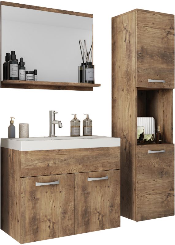 Zestaw mebli łazienkowych MINIO go for it MONTANA kasztan breslau 1 kpl.