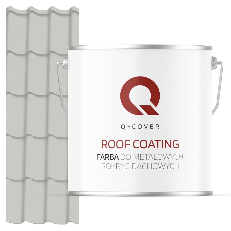 Farba do Metalowych Pokryć Dachowych Q-Cover Biały papirus RAL9018 Satyna 5L