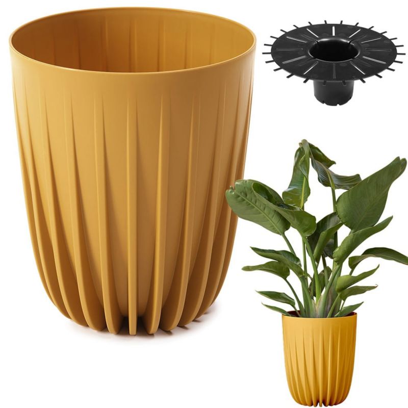 Doniczka Lamela MIRA donica 30cm musztardowy 1 szt.