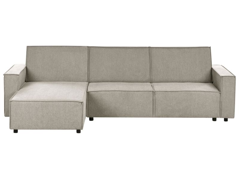 Narożnik rozkładany Romedal ii Beżowy dla 3 osób Prawostronny 1 szt.