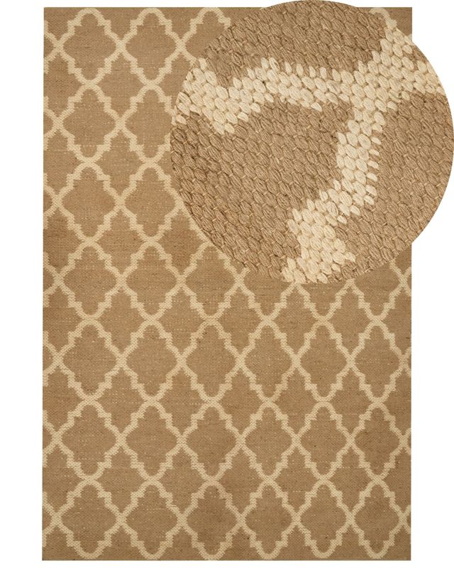 Dywan z juty 200 x 300 cm beżowy Mermer 1 szt.