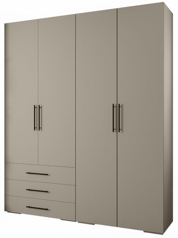 Garderoba wysoka do przedpokoju Abiks INOVA 3 Z15 kaszmir+czarny 1 szt.