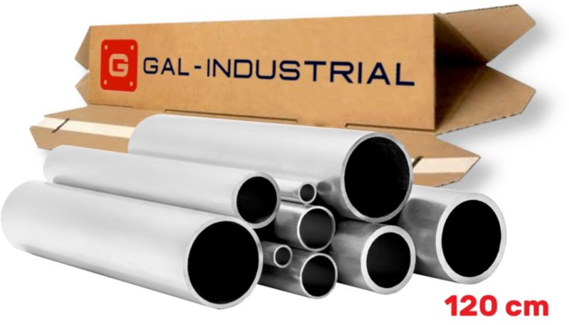 Rura Aluminiowa Okrągła GAL-INDUSTRIAL 30x5mm fi 30 120cm Rurka Aluminium+Cięcie na wymiar 1 szt.