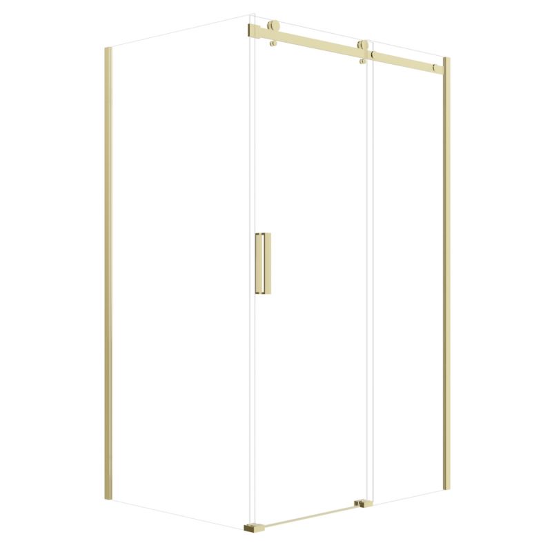 Kabina prysznicowa SEVANTE LOTUS 110x80 prostokątna przesuwna złota 1 szt.