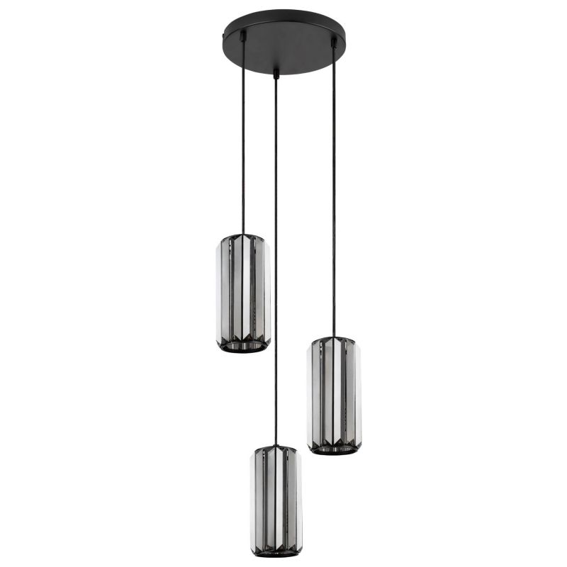 Lampa wisząca Rabalux Veness 3x40W czarna przydymiona, IP20, E27, 230V, 1 szt.