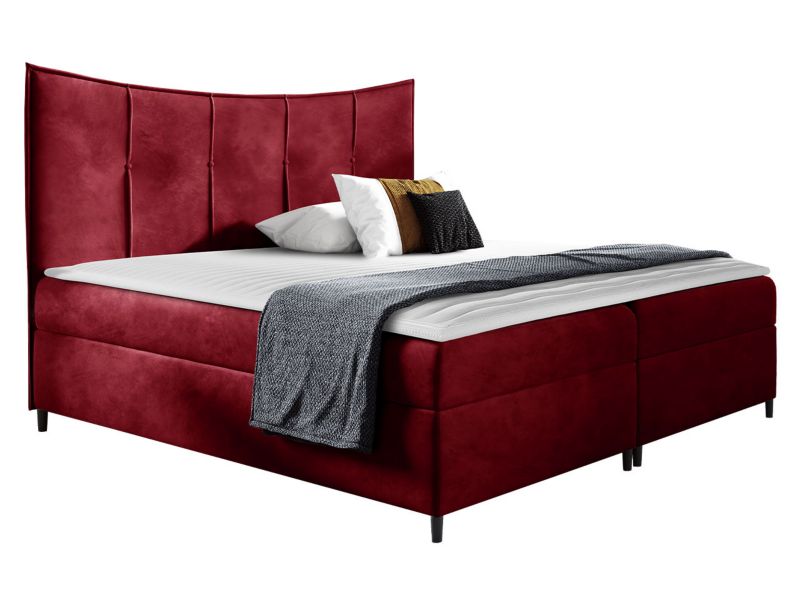 Łóżko kontynentalne MIRJAN 24 Bergamo 180x200 karminowa czerwień 1 szt.