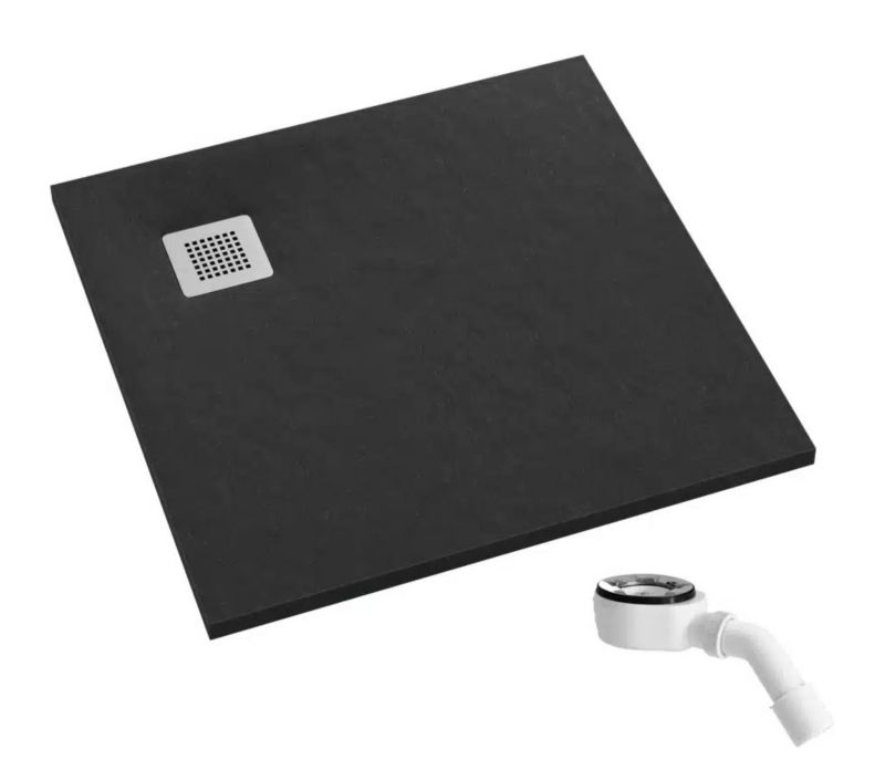 Brodzik akrylowy Schedpol Kalait Black Stone kwadratowy 80x80 cm 3.3100/C/ST-M2 1 szt.