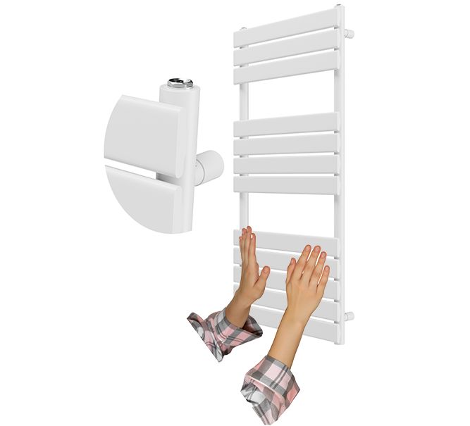 Grzejnik Łazienkowy Drabinkowy Granitan Oslo 120x60cm Biały 1szt.