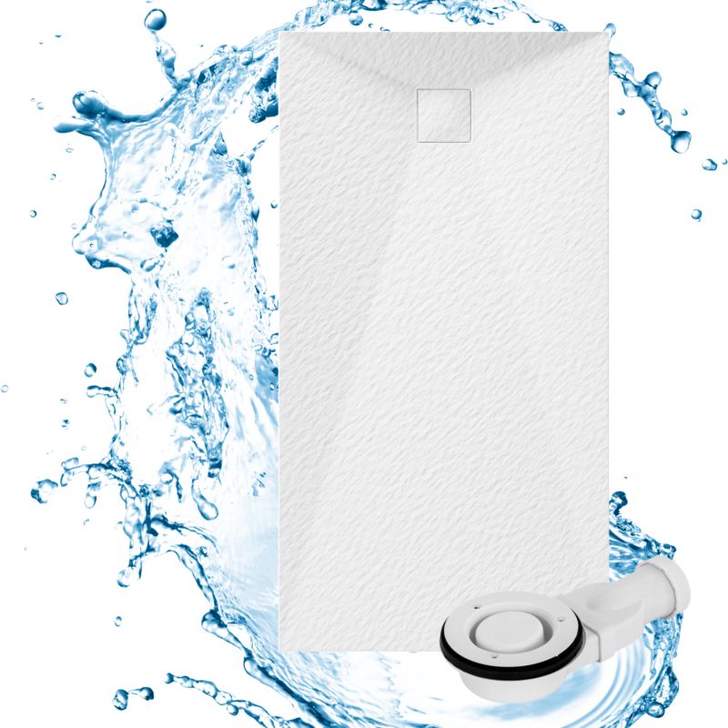 Brodzik Prysznicowy Prostokątny Granitan Teja 150x80CM Biały SMC Kompozyt 1szt.