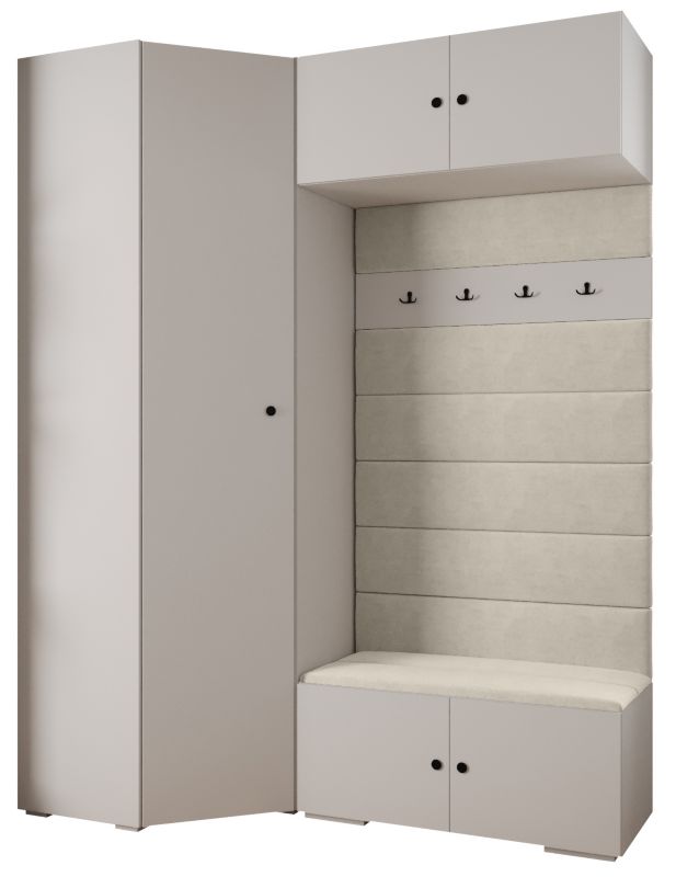 Garderoba do przedpokoju Abiks INOVA 2 Z21 biały+czarny+manila02 1 szt.