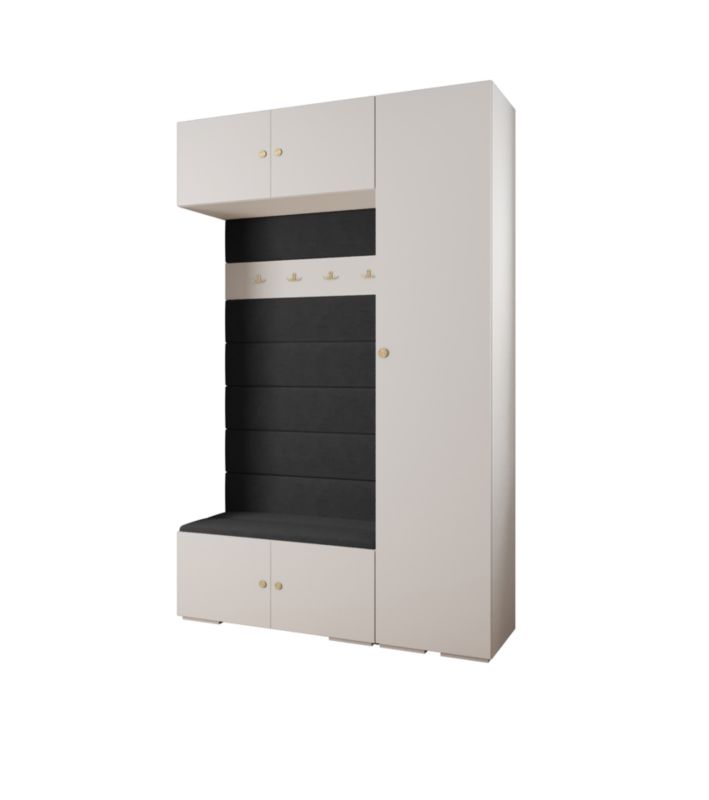 Garderoba do przedpokoju Abiks INOVA 2 Z19 biały+złoty+manila18 1 szt.