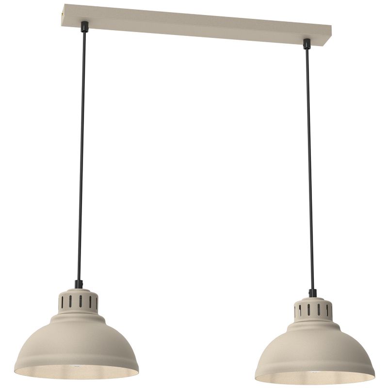 Lampa wisząca Luminex Sven kremowo-czarna wym: 110 x 65 x 21 cm 2xE27 x 15W 1 szt.