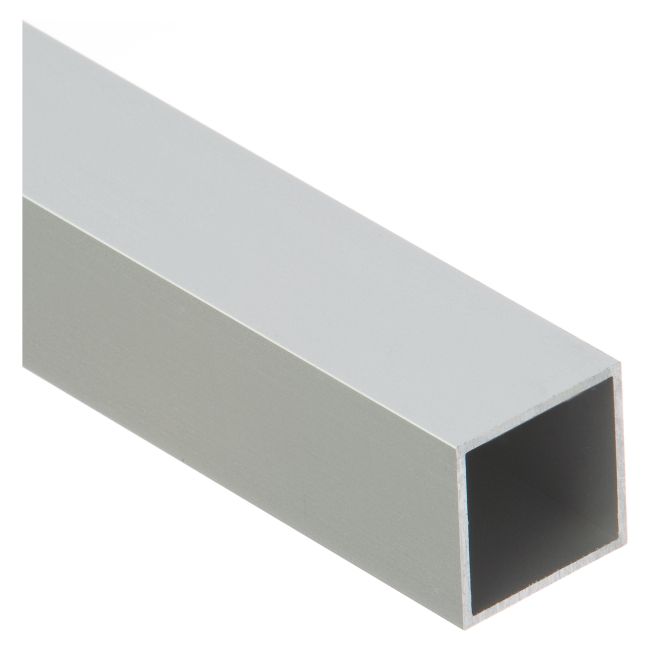 Rura czterokątna Cezar 1 m 25 x 25 x 1,5 mm aluminium srebrne