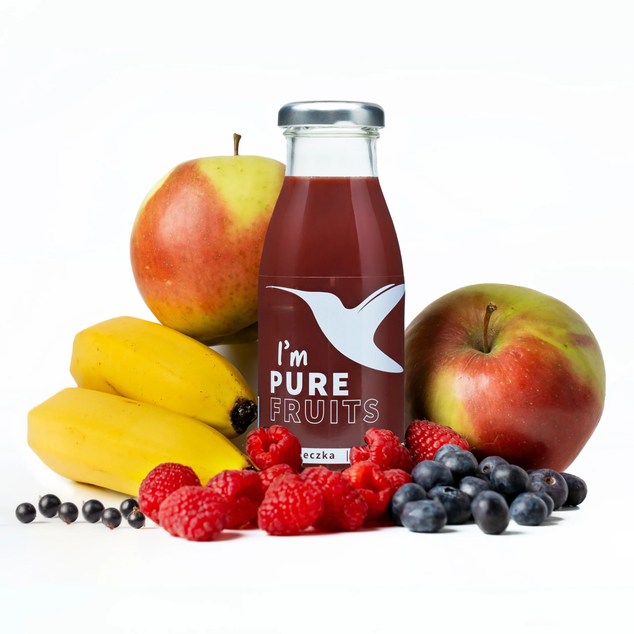 Sok PURE FRUITS z maliną, porzeczką i borówką 15x250ml