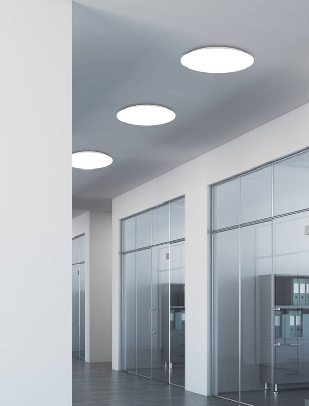 Biały plafon LED sufitowy do łazienki 28 cm MEGA