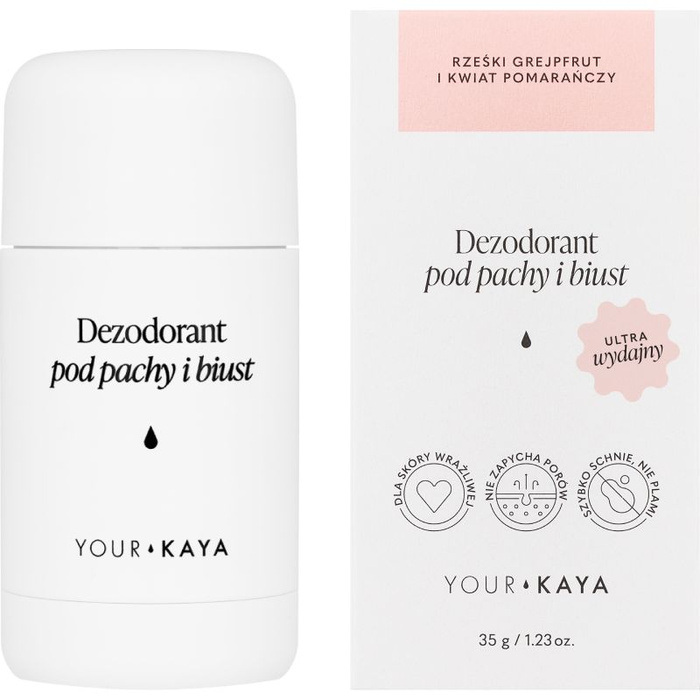 Your KAYA Dezodorant pod pachy i biust - grejpfrut i kwiat pomarańczy, 35 g