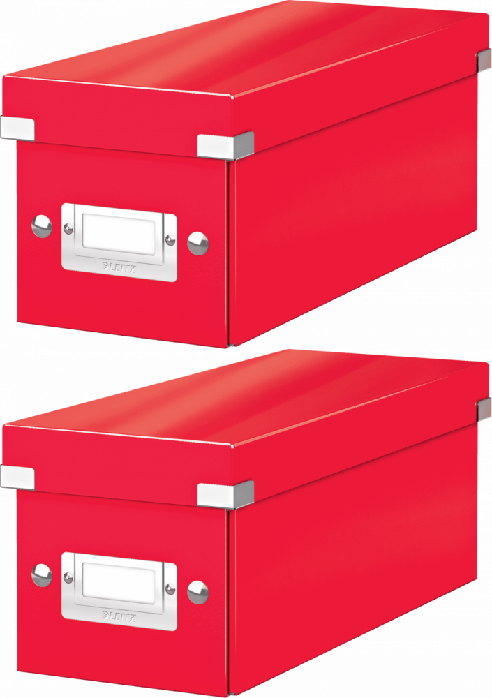 2x Pudełko do przechowywania Leitz Click&Store, 143x136x352mm, 1 sztuka, czerwony