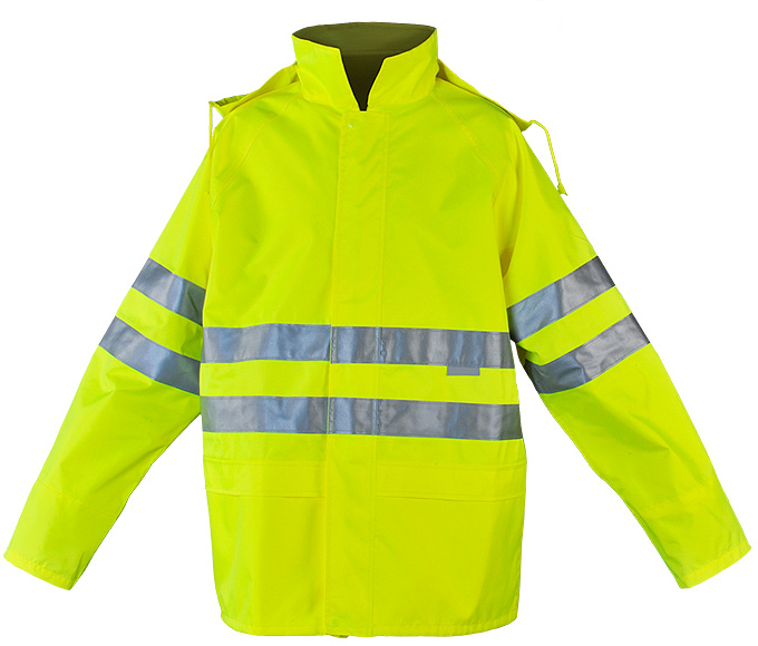 Kurtka przeciwdeszczowa odblaskowa Leber&Hollman Fluer_J, rozmiar XXXL, żółty