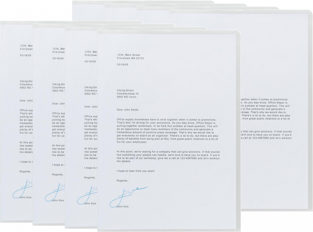 8x Ofertówki groszkowe Viking,"L", A4, 90μm, 100 sztuk, transparentny