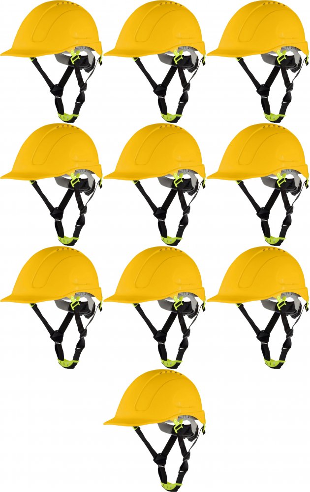 10x Hełm przemysłowy ochronny Procera Morion, żółty