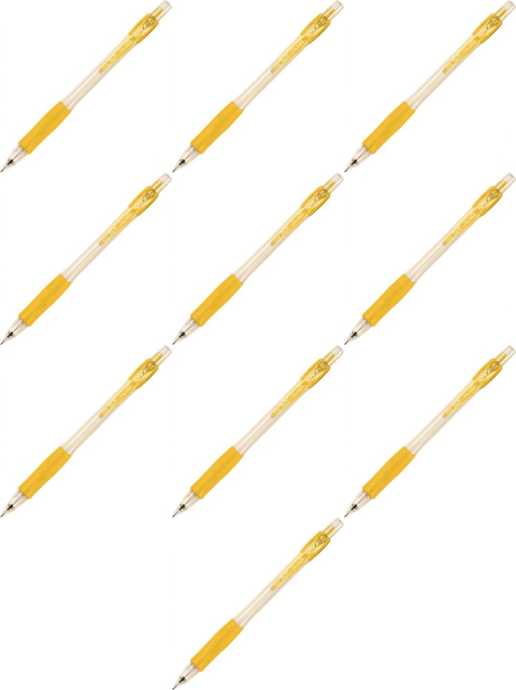 10x Ołówek automatyczny Rystor Boy-Pencil, 0.5mm, z gumką, żółty