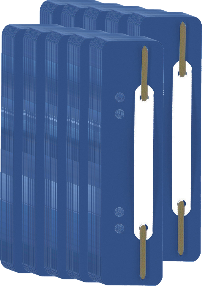 10x wąsy skoroszytowe spinające dokumenty Durable, 25 sztuk, granatowy