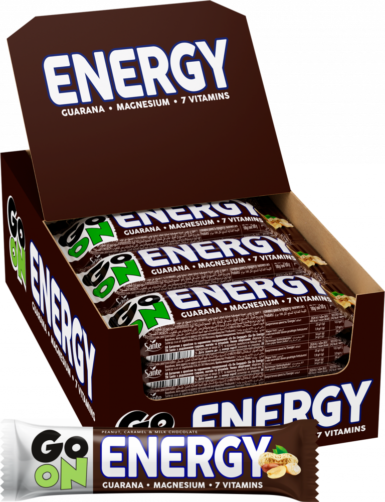 24x Baton Sante Go On Energy, orzechowo- karmelowy, 45g