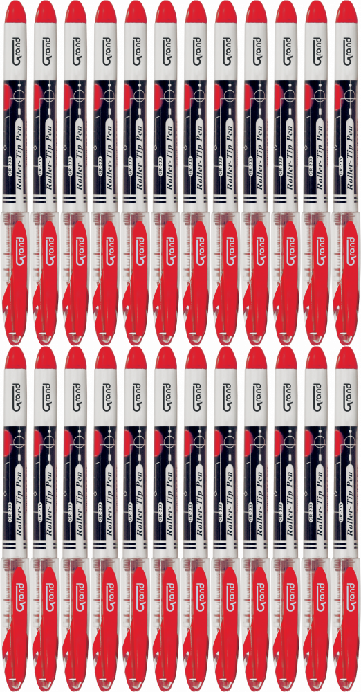 24x Cienkopis kulkowy Grand, GR-203, 0.5mm, czerwony