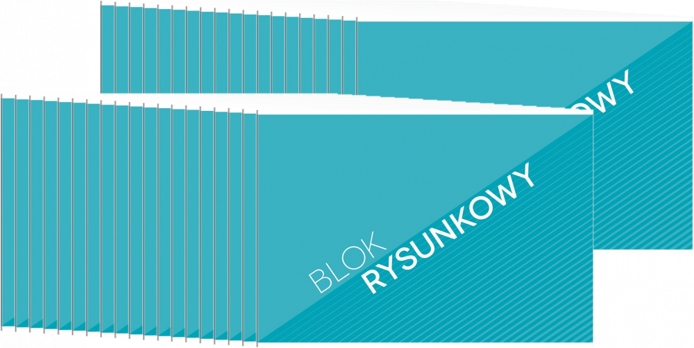 30x Blok rysunkowy Interdruk Economy, A4, 20 kartek, biały