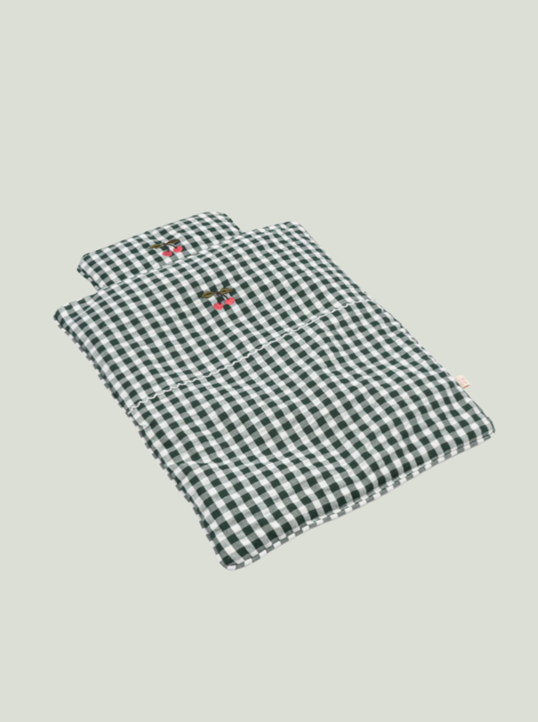 Pościel dla lalki DOLL BEDDING GREEN CHECK Konges Sløjd