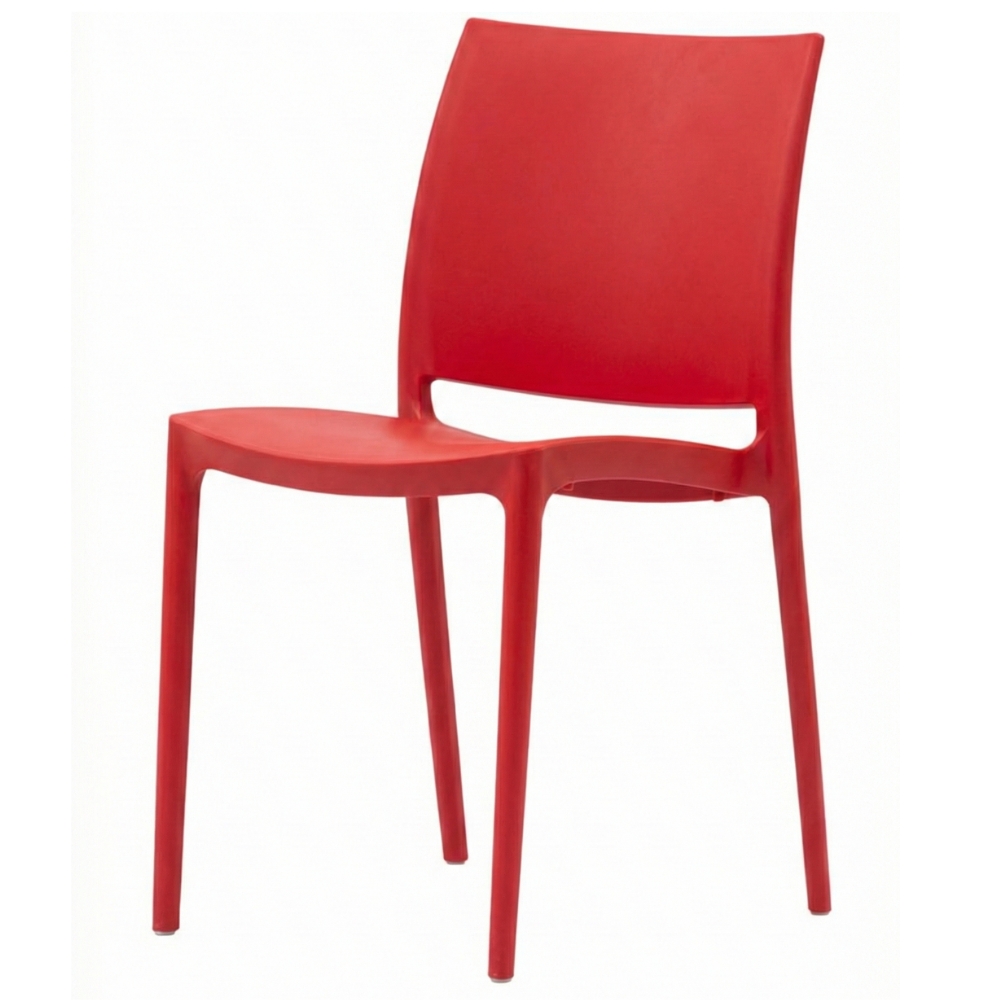 Krzesło konferencyjne biurowe REST - kolor czerwony