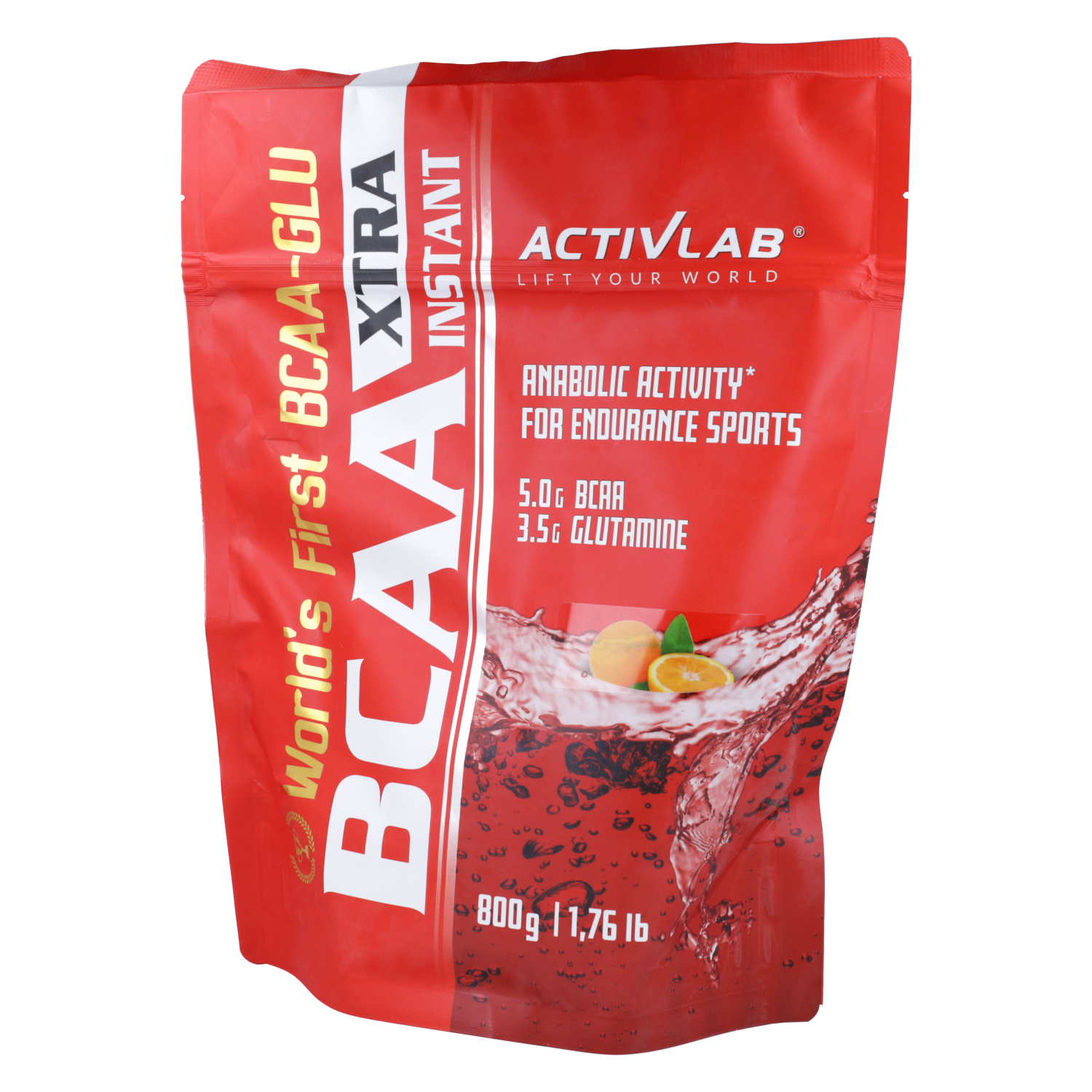 Activlab bcaa x-tra, smak pomarańczowy, 800 g