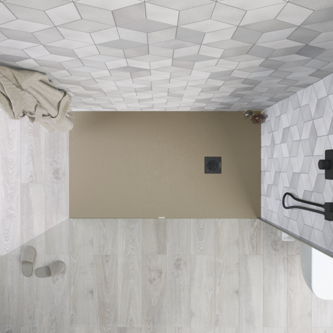 Excellent Arda brodzik 140x90 cm prostokątny kompozyt cappucino BREX.1503.140.090.CAN