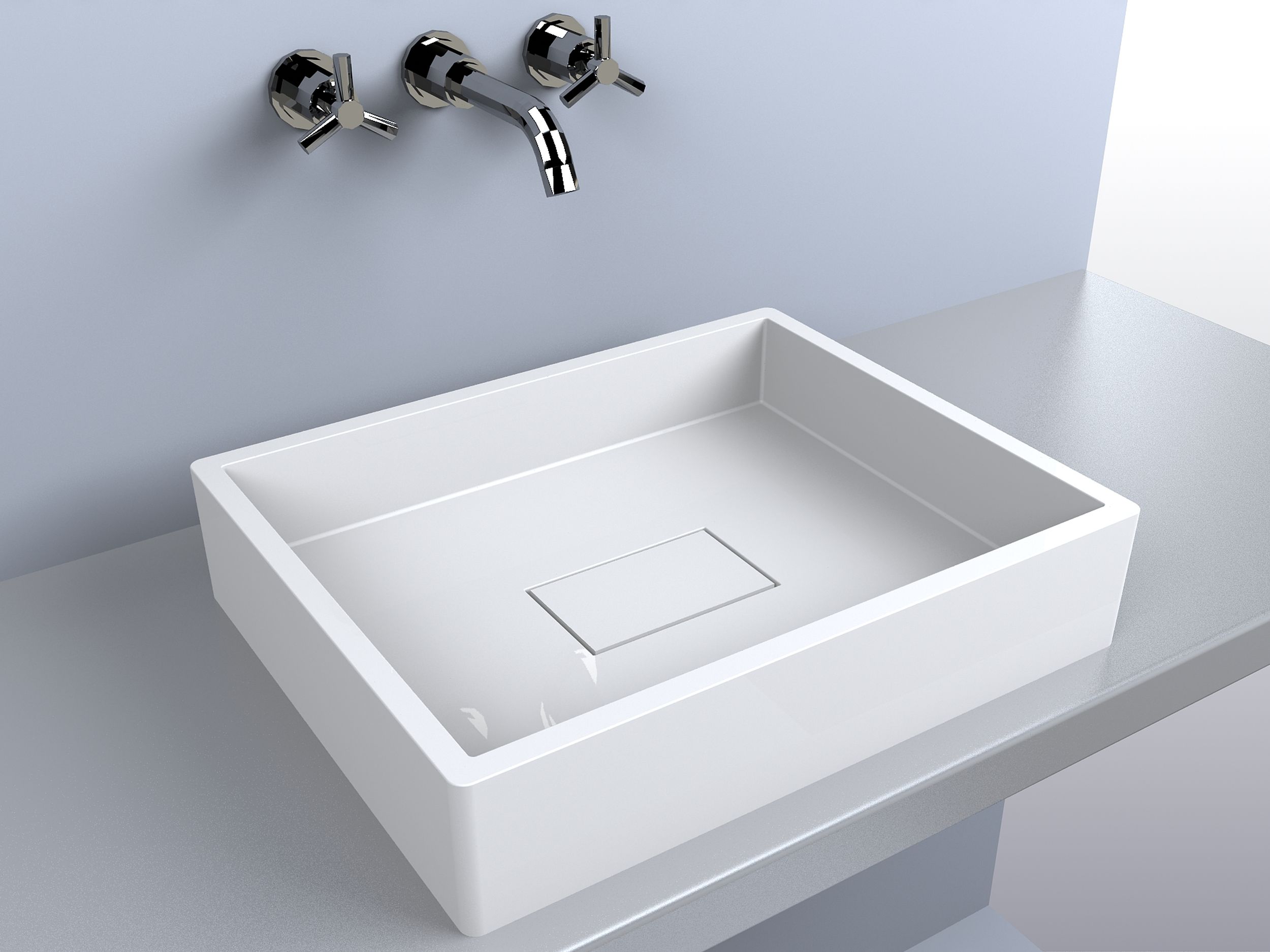 Miraggio Capri umywalka 49x39 cm nablatowa prostokątna biały połysk 0000160