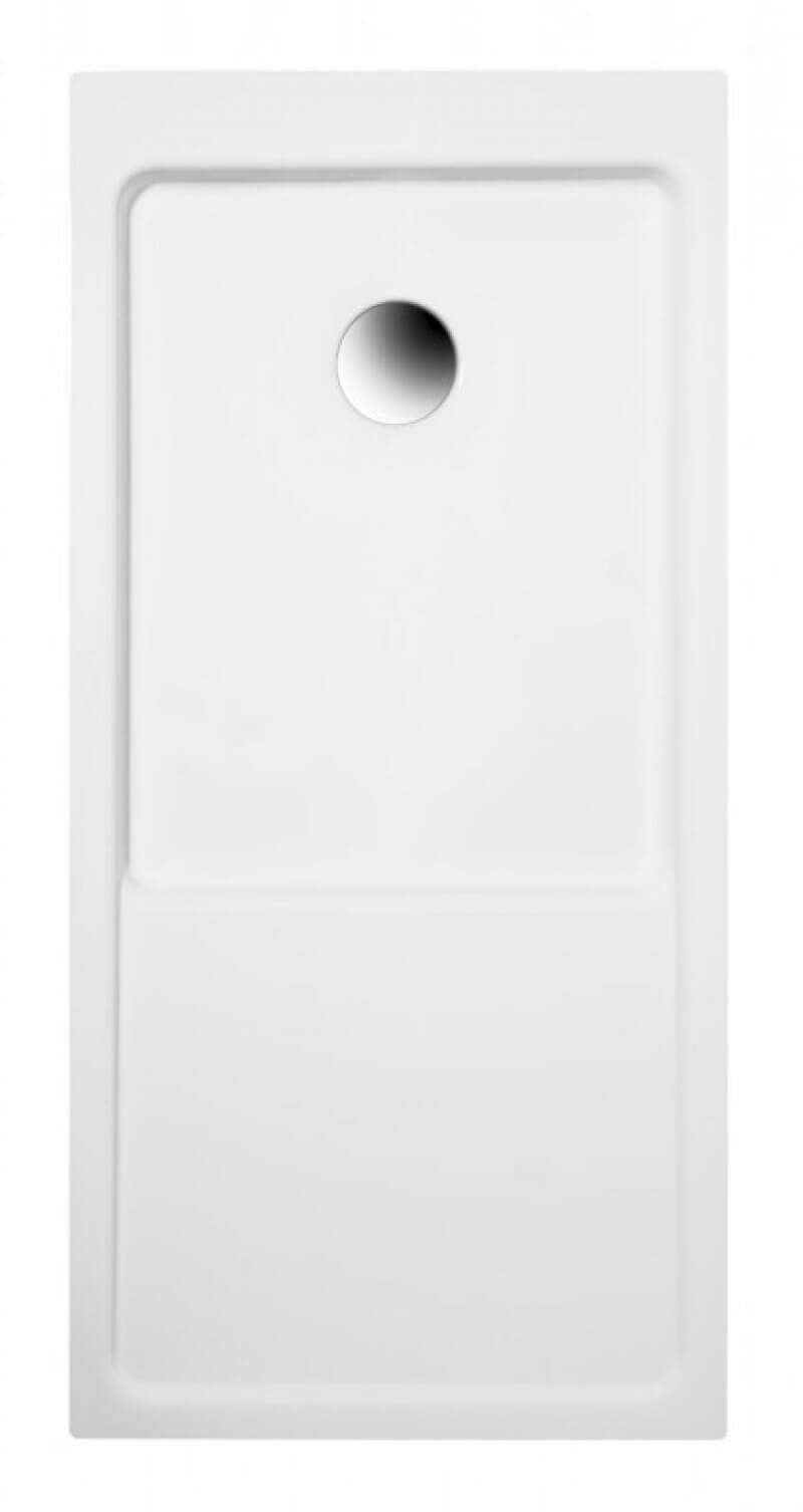 Polimat Mars brodzik 140x70 cm prostokątny biały 00435