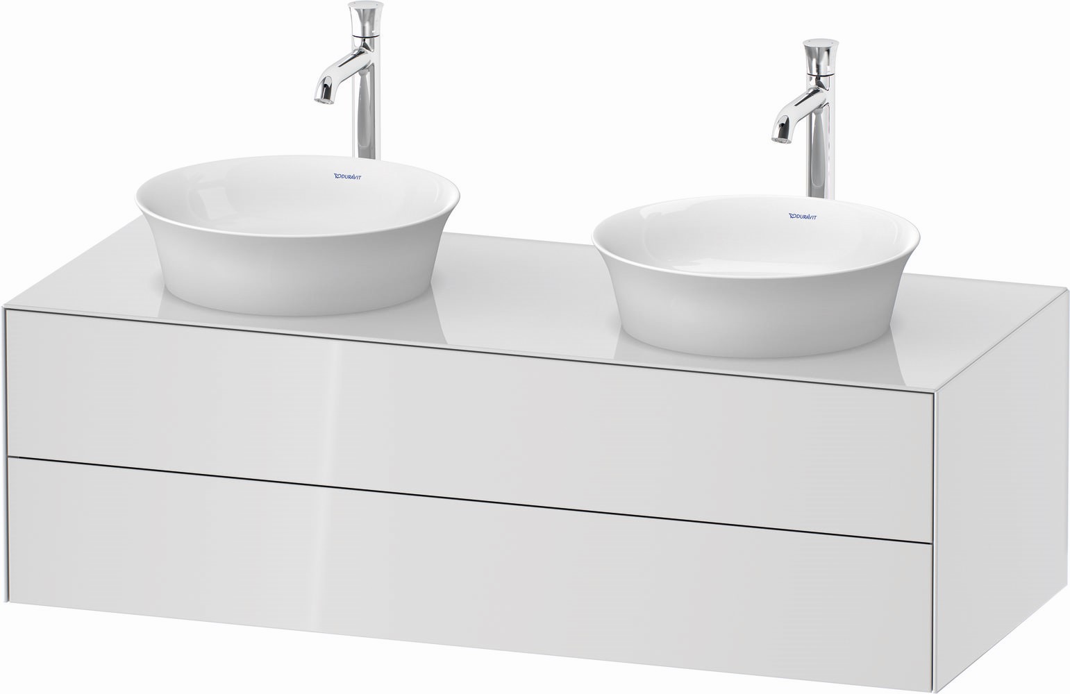 Duravit White Tulip szafka 130 cm podumywalkowa wisząca biały wysoki połysk WT4988B8585