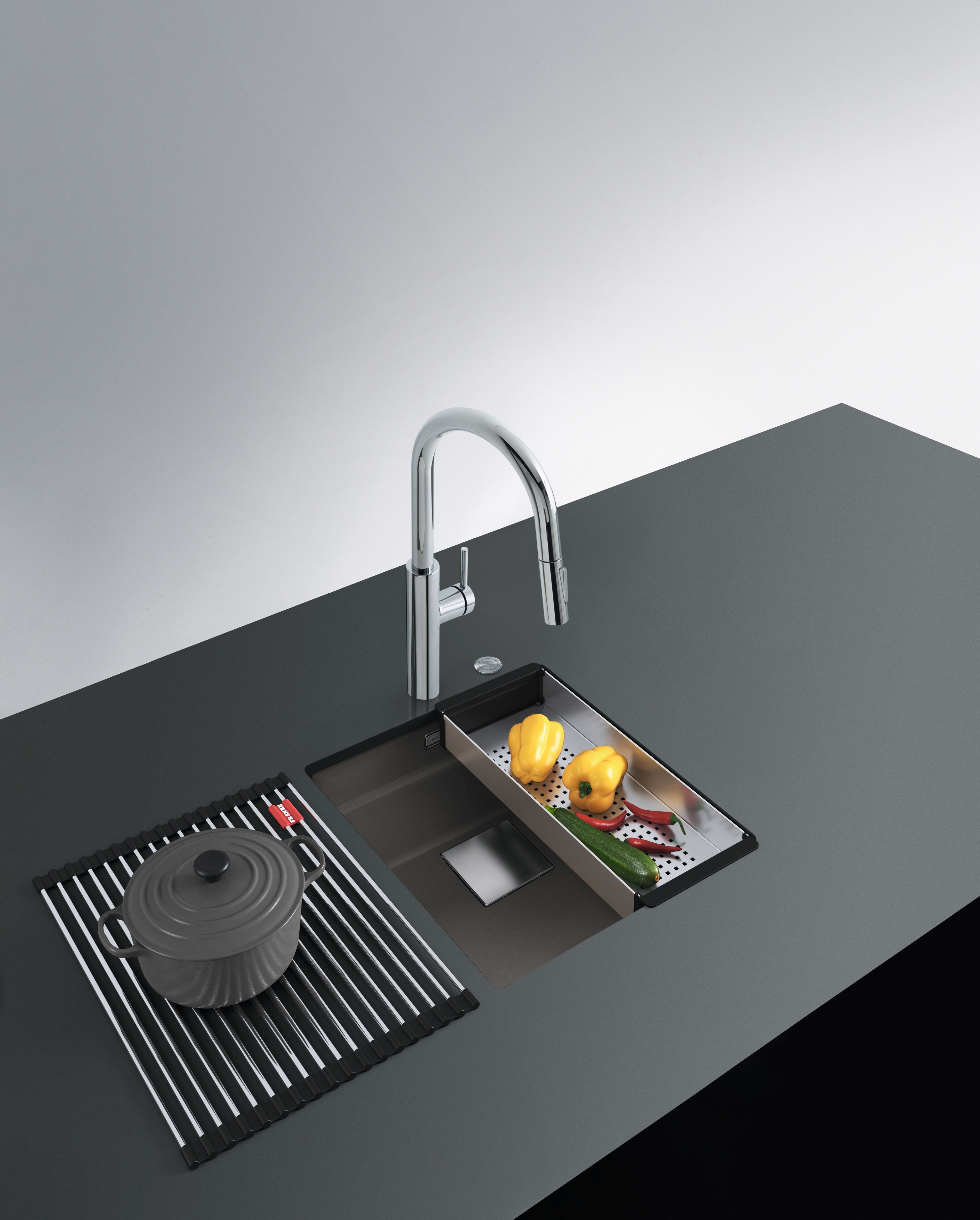 Franke Kanon KNG 110-37 zlewozmywak granitowy 46x41 cm łupkowy szary 125.0716.370