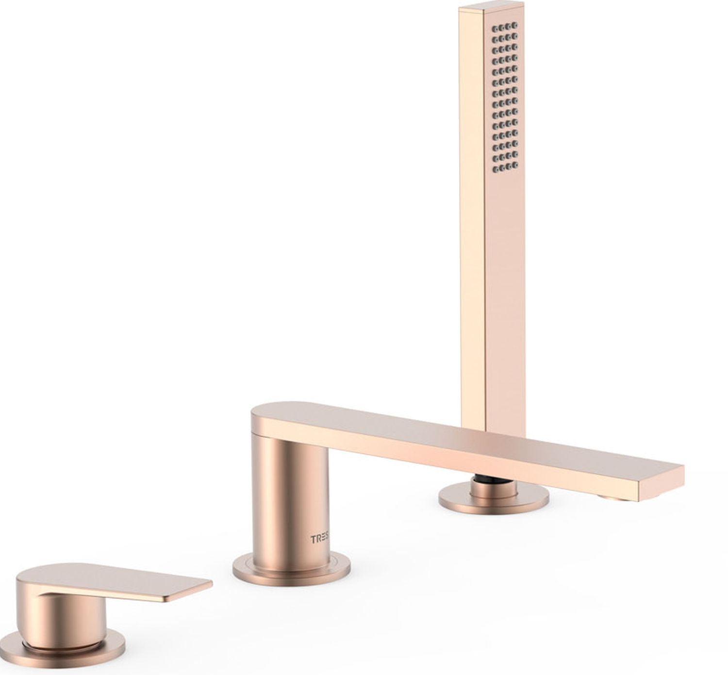 Tres Project bateria wannowo-prysznicowa 3-otworowa różowe złoto mat 21116101OPM
