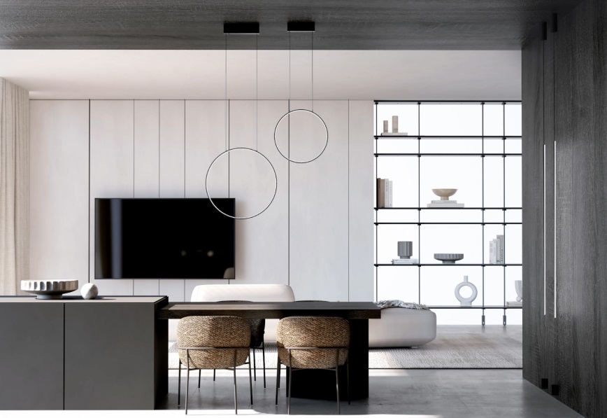 Nowodvorski Lighting Circolo lampa wisząca 1x18 W czarna 10860