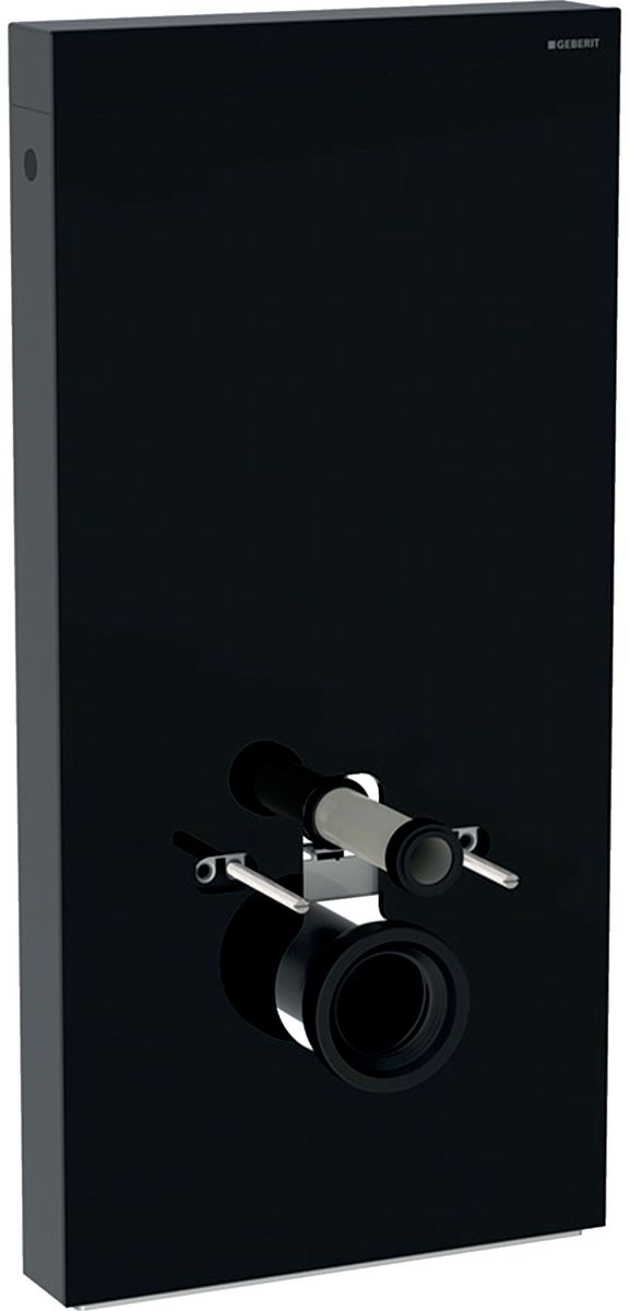 Geberit Monolith moduł sanitarny do WC wiszącego szkło czarne/aluminium czarny chrom 131.022.SJ.6