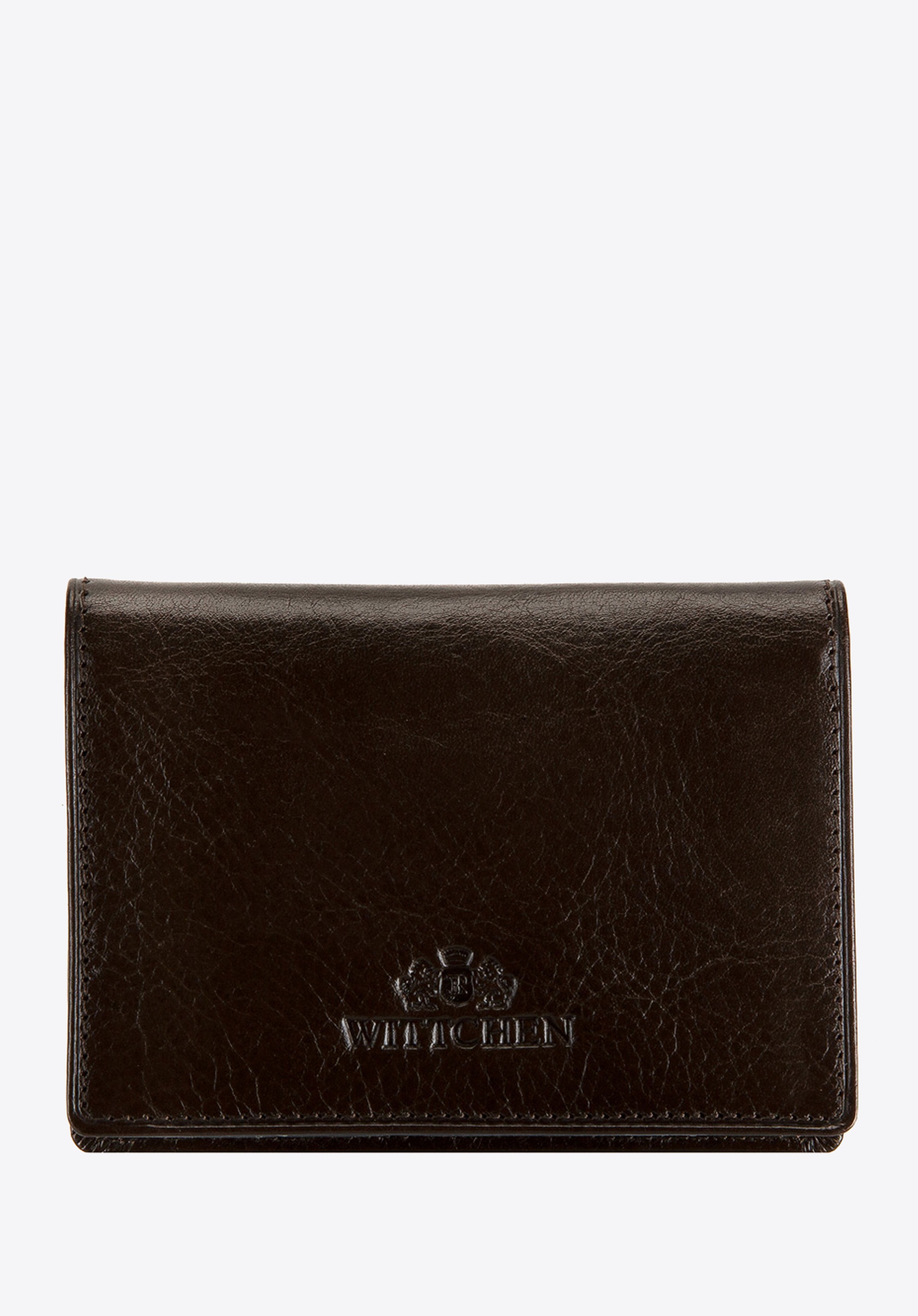 Skórzane etui na wizytówki brązowe